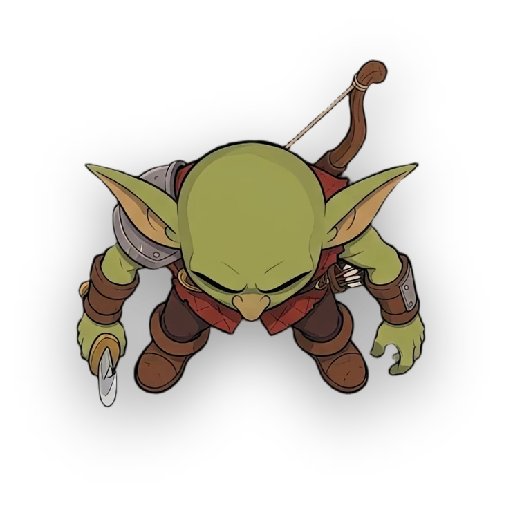 Goblin Boss top-down token